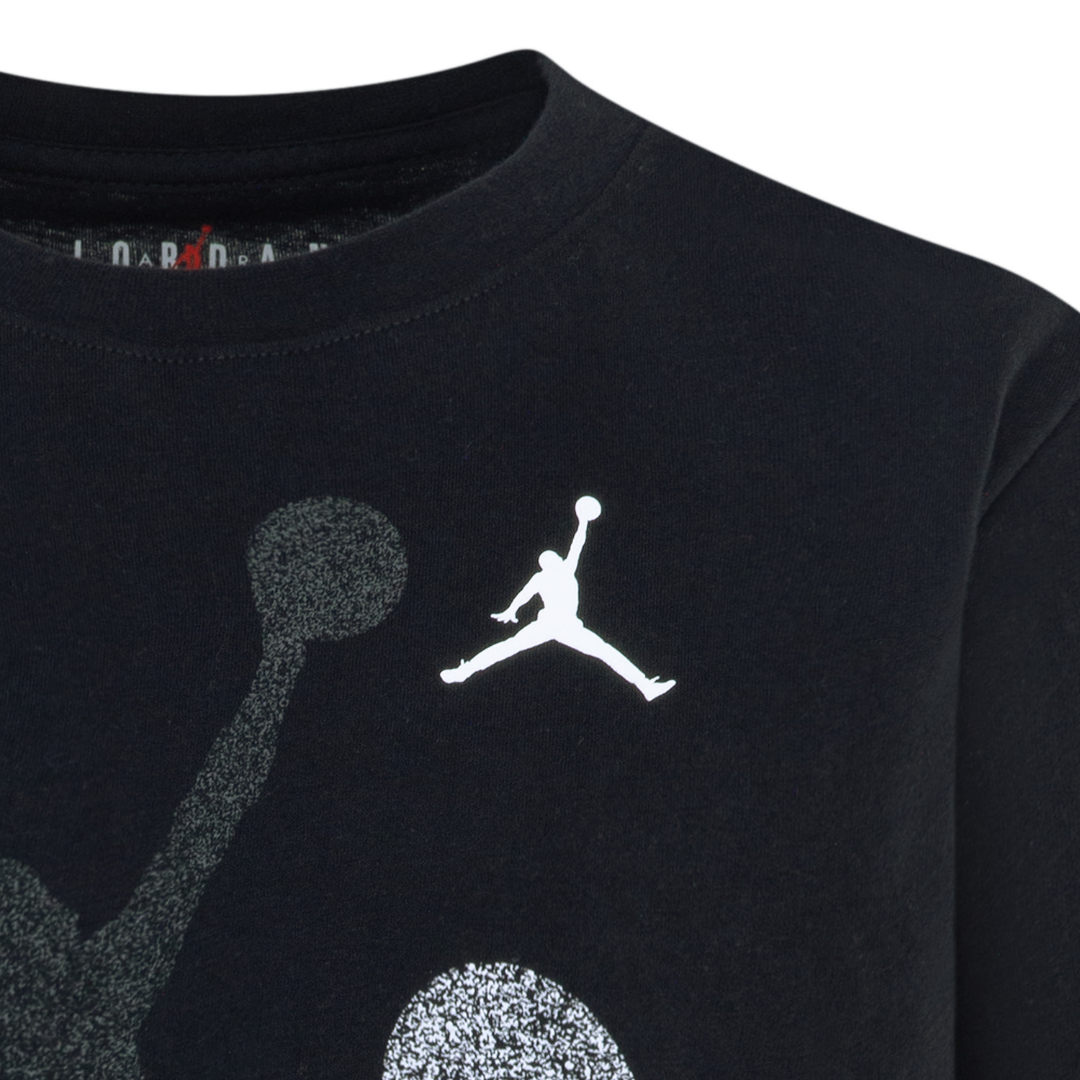 Jordan Gradient Stacked Jumpman Tee Black (Big Kids)