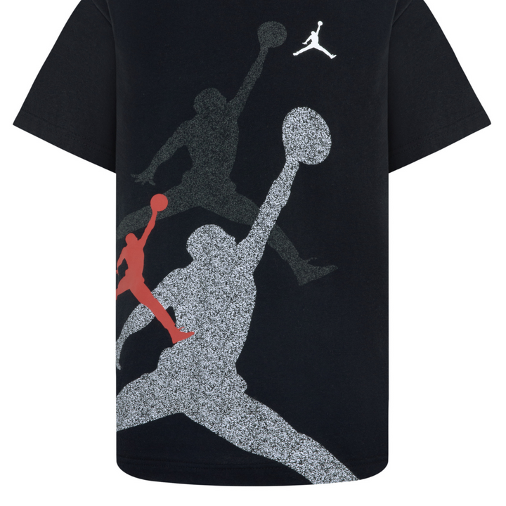Jordan Gradient Stacked Jumpman Tee Black (Big Kids)