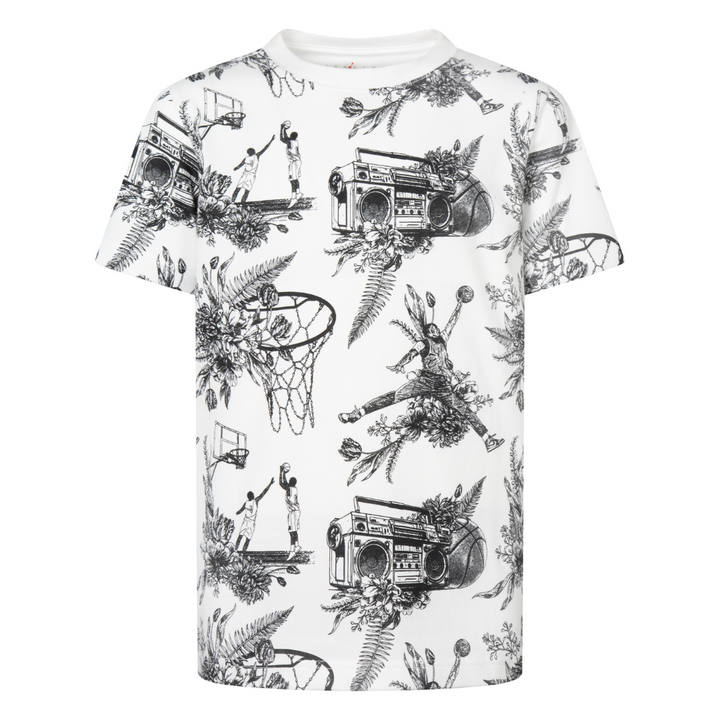 Jordan Sports Sketch Short Sleeve Tee White (Little Kids)