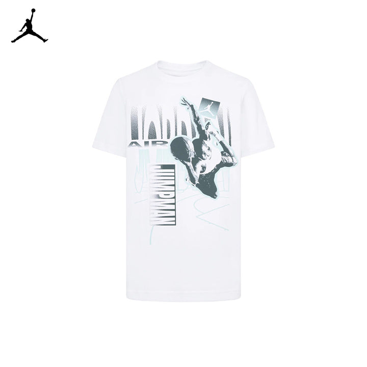Jordan AJ Court Fade T-Shirt White (Big Kids)