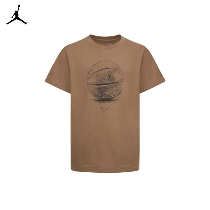Jordan Boys Game of Flight Brown T-Shirt (Big Kids)