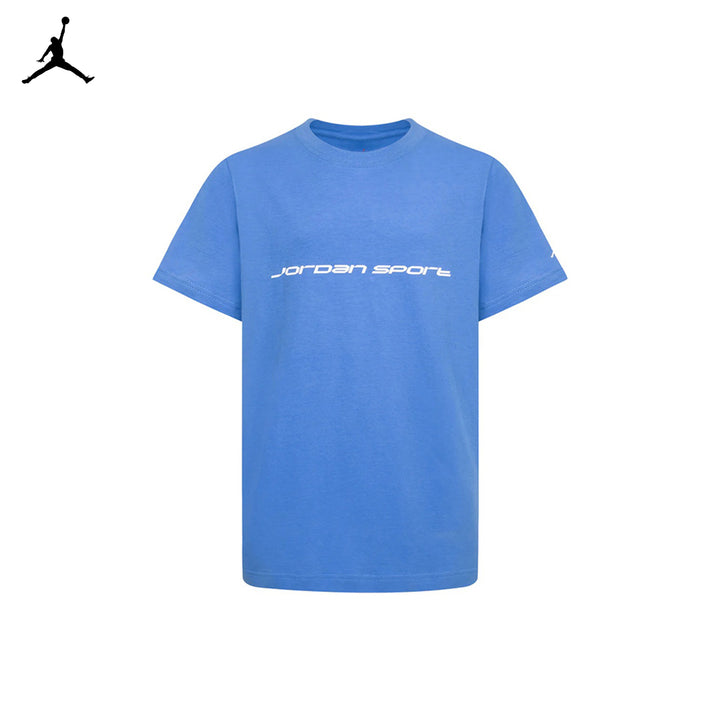 Jordan Boys Dri-Fit Sports Blue T-Shirt (Big Kids)