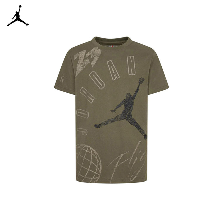 Jordan Boys Elements Olive Green T-Shirt (Big Kids)
