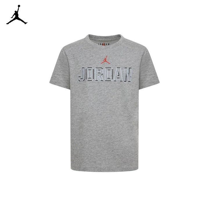 Jordan Boys Level Up Grey T-Shirt (Big Kids)