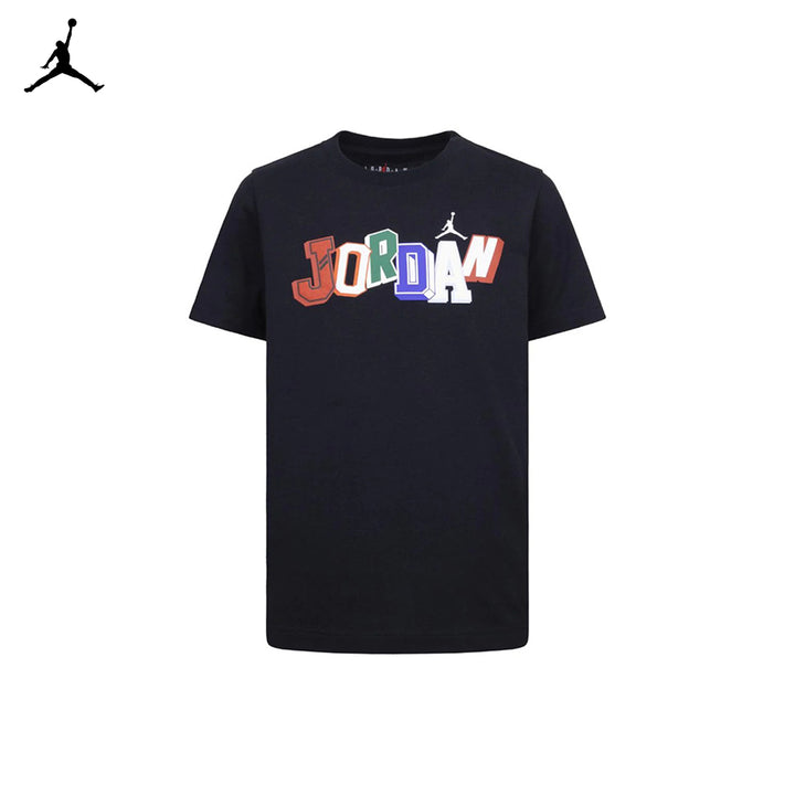 Jordan Boys Signature Black T-Shirt (Big Kids)