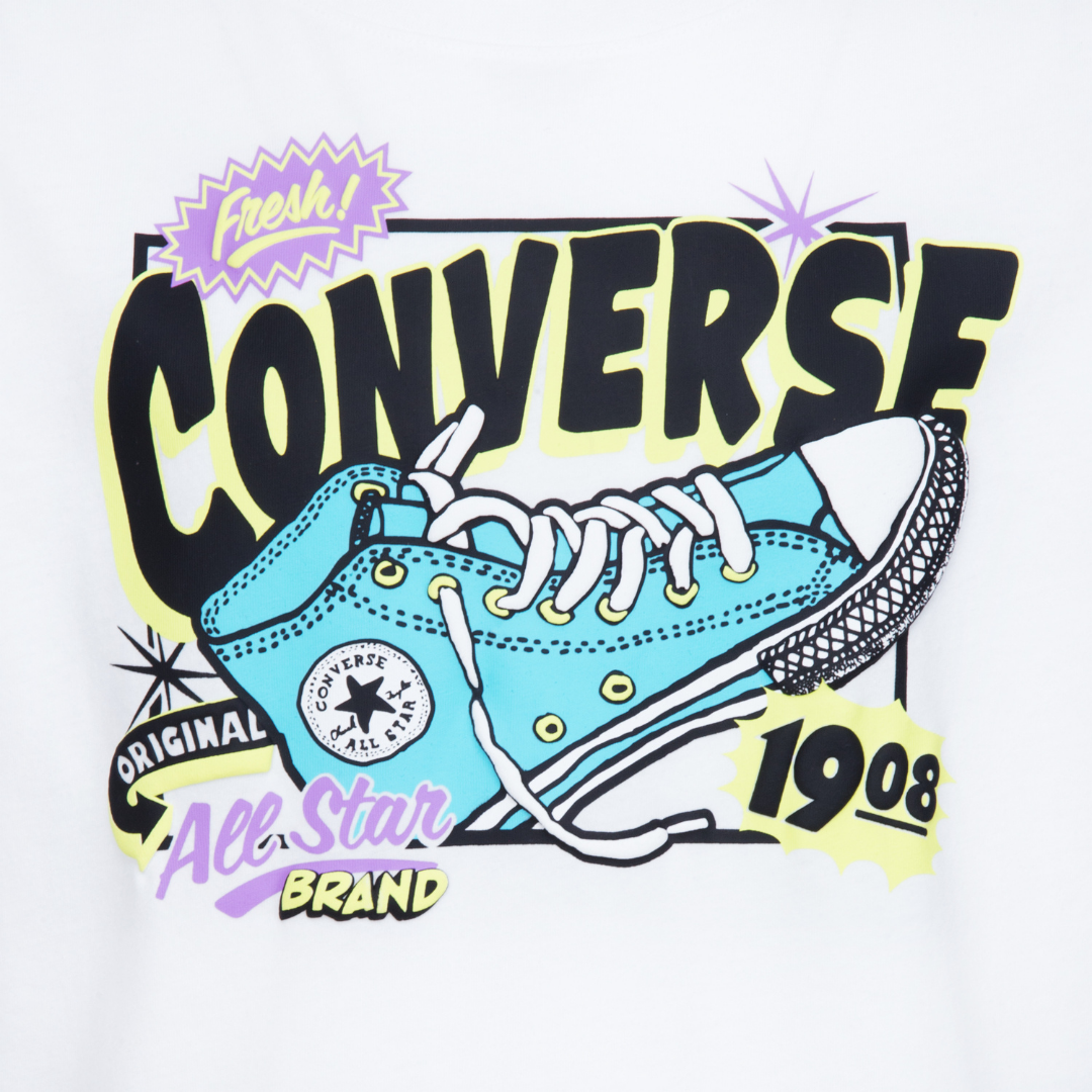 Converse Sun Fresh Sneaker Graphic Tee White (Big Kids)