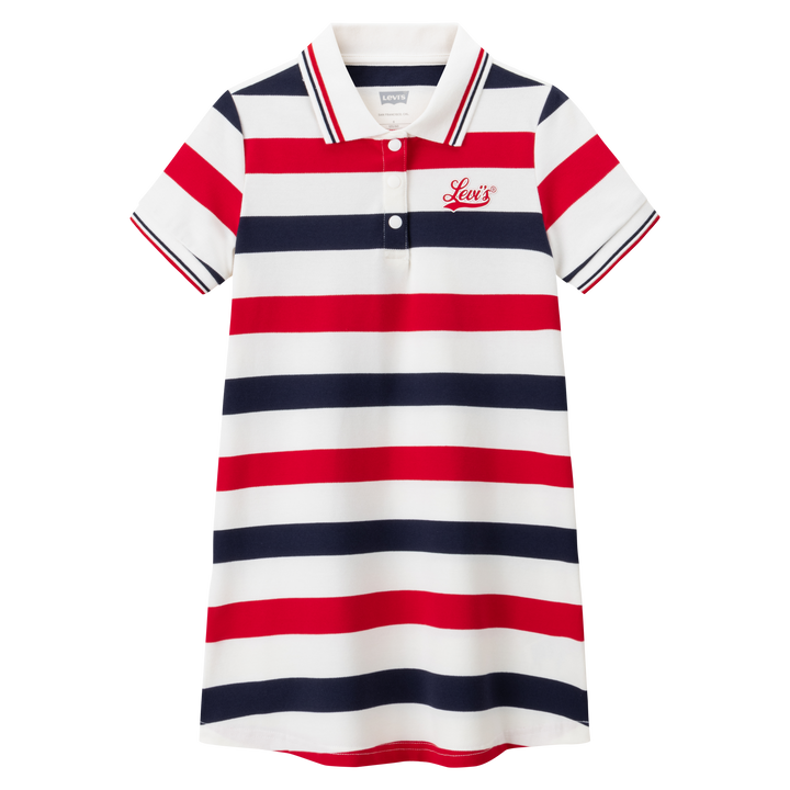 Levi's Girls Cool Feeling Pique Sugar Swizzle Polo Dress (Little Kids)