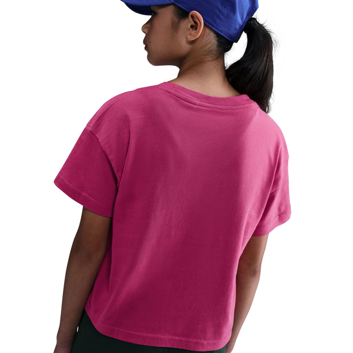 Nike Girls Sportswear Essential Boxy Short Sleeve T-Shirt Sweet Beet (Big Kids)