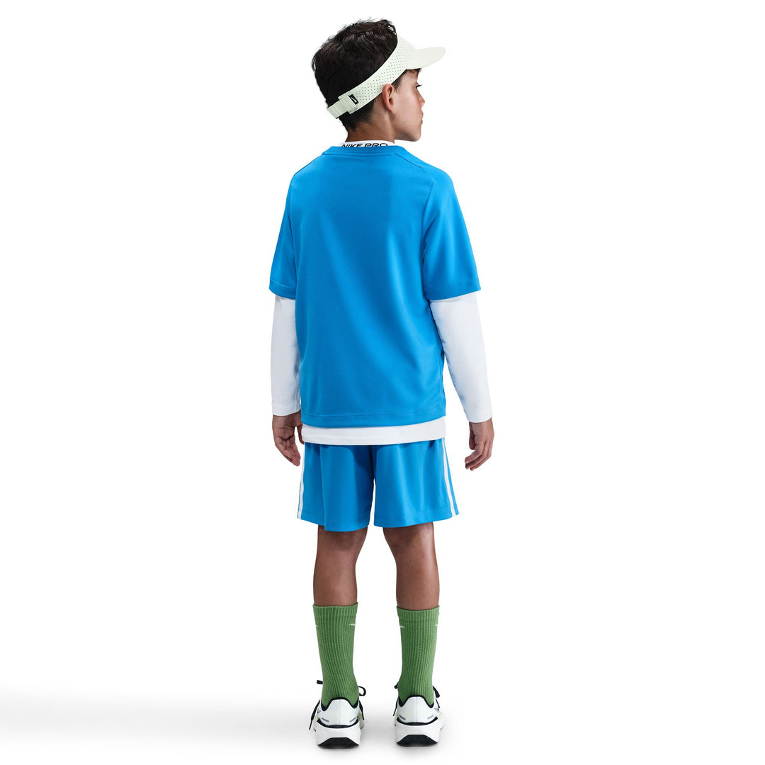 Nike Boys Multi Dri-FIT Short-Sleeve T-Shirt Blue/White (Big Kids)