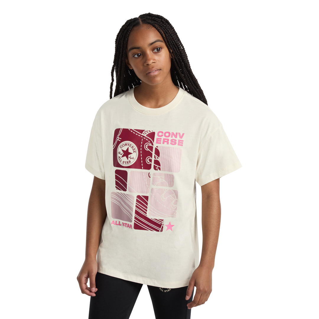 Converse Girls Graphic Boyfriend White T-Shirt (Little Kids)