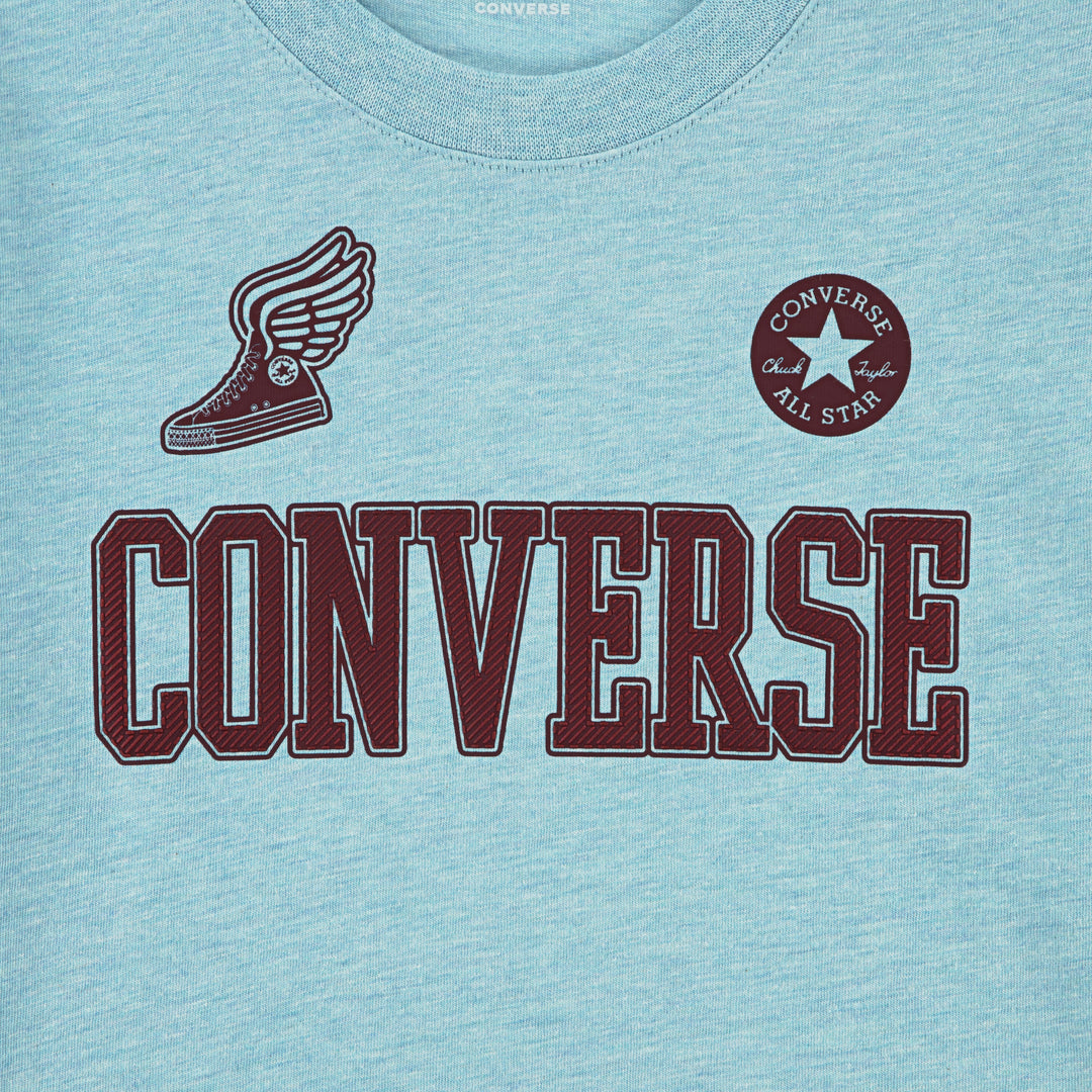 Converse Boys Multi Hit Winged Sneakers Blue T-Shirt (Little Kids)