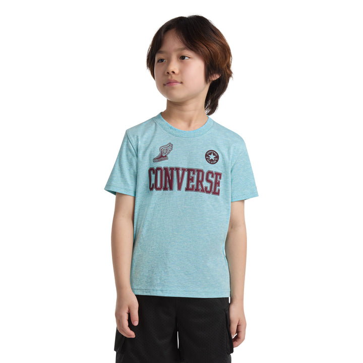 Converse Boys Multi Hit Winged Sneakers Blue T-Shirt (Little Kids)