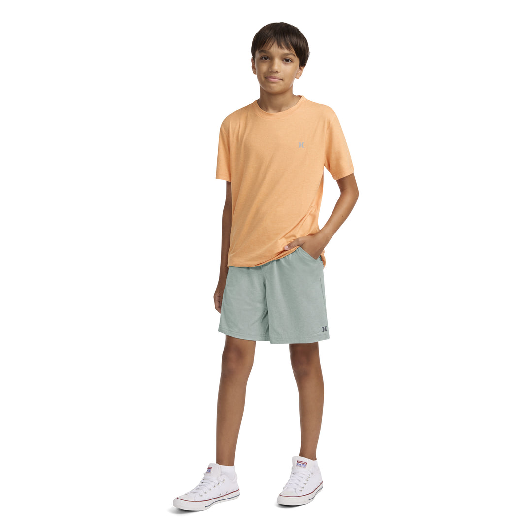 Hurley Boys H2O-Dri Sunset Knit Short Aqua Gray Heather (Big Kids)
