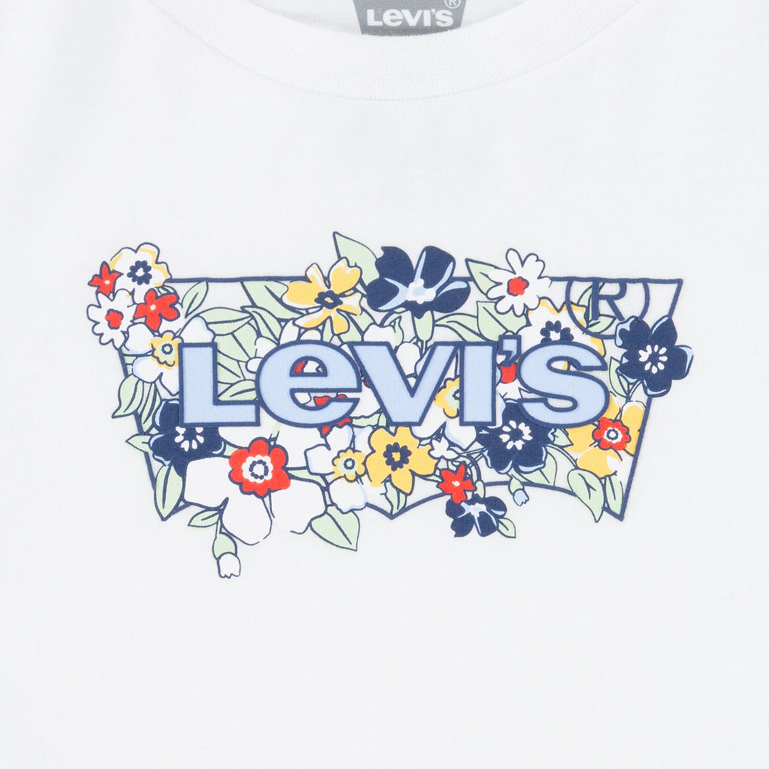Levi's Girls Short Sleeve Batwing Fill Bright White (Toddlers)