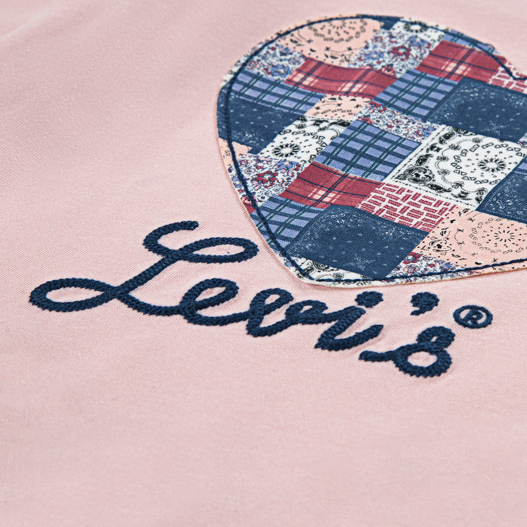 Levi's Girls Puff Sleeve Tee & Jeans Set Lotus (Little Kids)