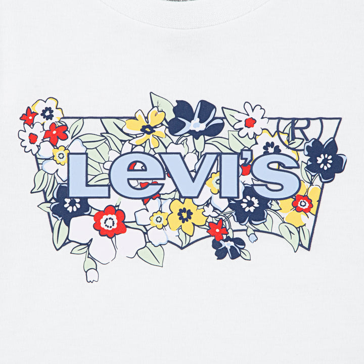 Levi's Girls Short Sleeve Batwing Fill Bright White (Little Kids)