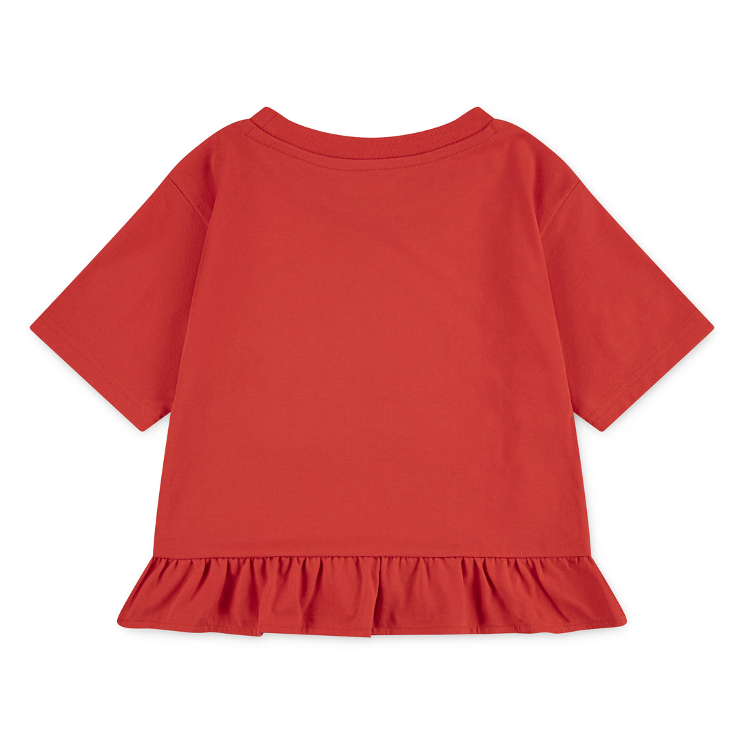 Levi's Girls Peplum Top Poppy Red (Little Kids)