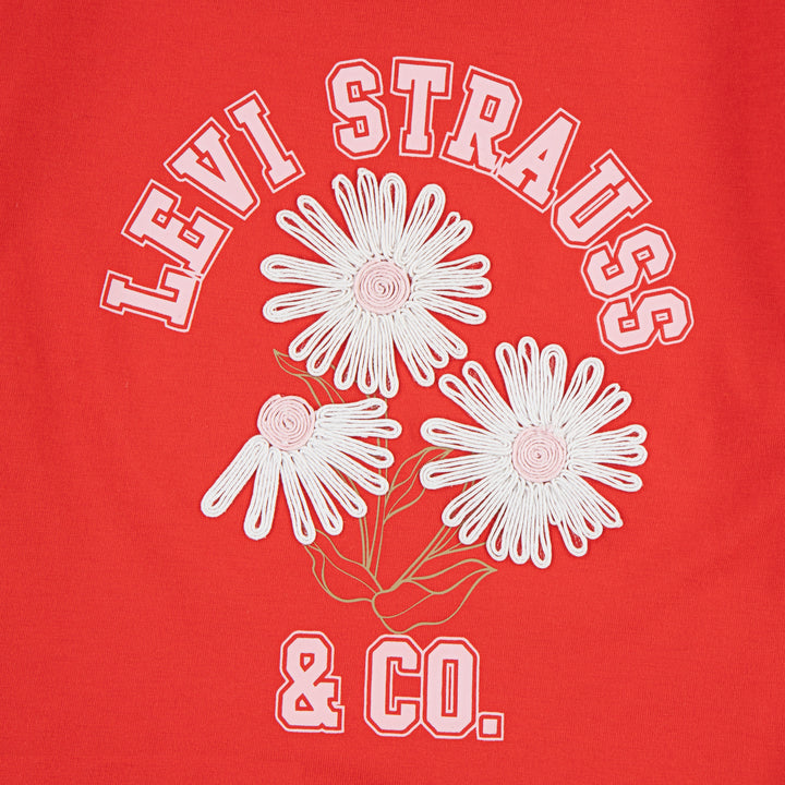 Levi's Girls Peplum Top Poppy Red (Little Kids)