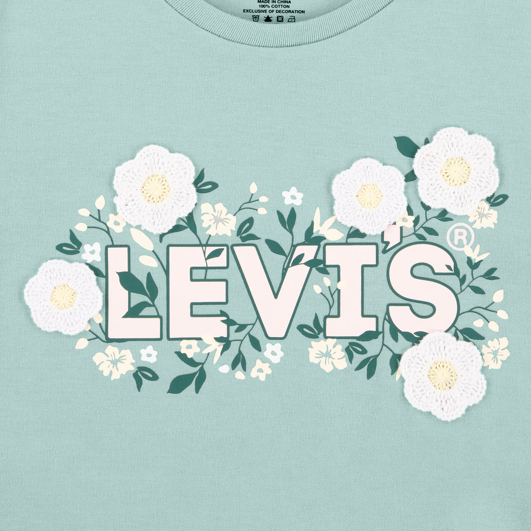 Levi's Girls Wildflowers Batwing Tee Blue Surf (Big Kids)