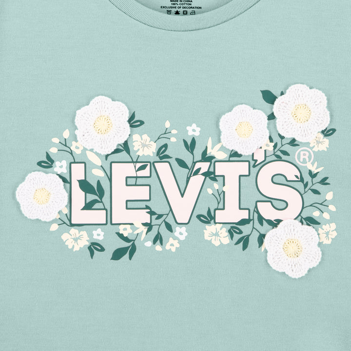 Levi's Girls Wildflowers Batwing Tee Blue Surf (Big Kids)