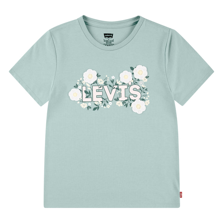 Levi's Girls Wildflowers Batwing Tee Blue Surf (Big Kids)