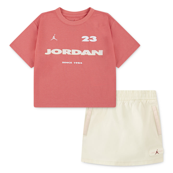 Jordan Girls Crafted Utility Tee Skort Set (Little Kids)
