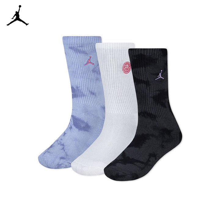 Jordan Girls 3-Pack Blue Jeans & Bling Crew Socks (Big Kids)