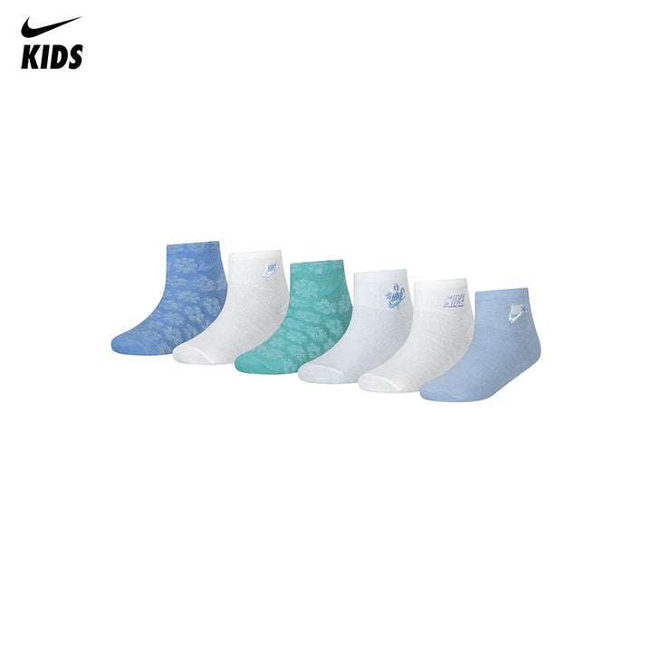 Nike Girls 6-Pack Flow-Ral Ankle Socks (Little Kids)