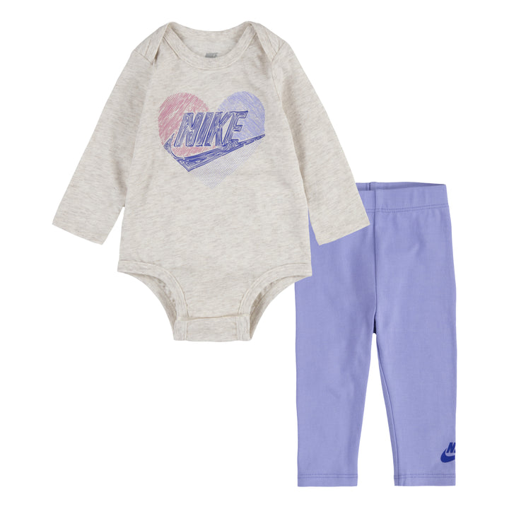 Nike Girls Bodysuit Legging Set Light Thistle (Infant)