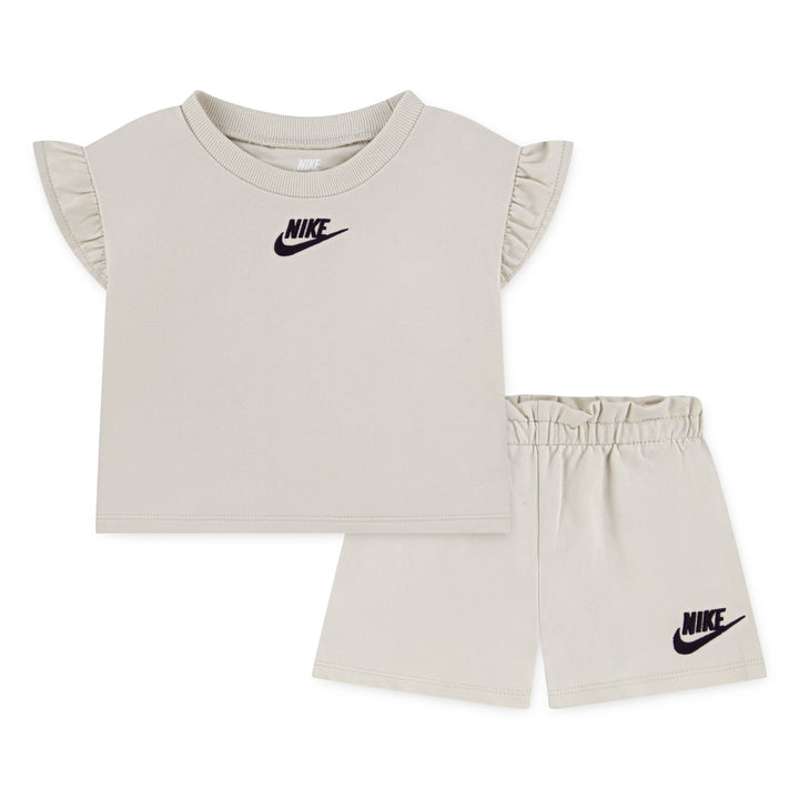 Nike Girls Baby French Terry Set Light Orewood Brown (Infant)