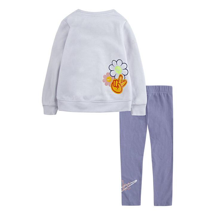 Nike Girls Flower Child Pant Set Purple Dawn (Toddlers)