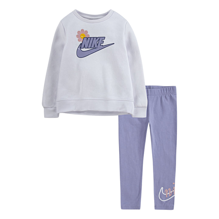 Nike Girls Flower Child Pant Set Purple Dawn (Toddlers)