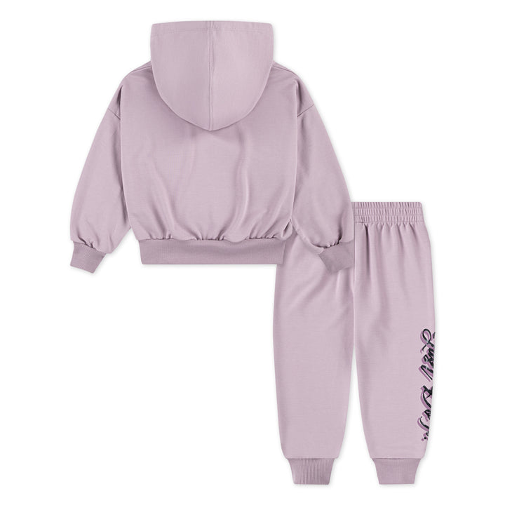 Nike Girls Swoosh On Pointe Jogger Set Plum Fog (Toddlers)