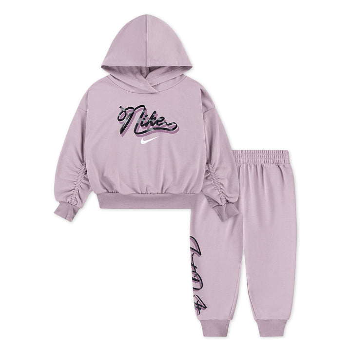 Nike Girls Swoosh On Pointe Jogger Set Plum Fog (Toddlers)