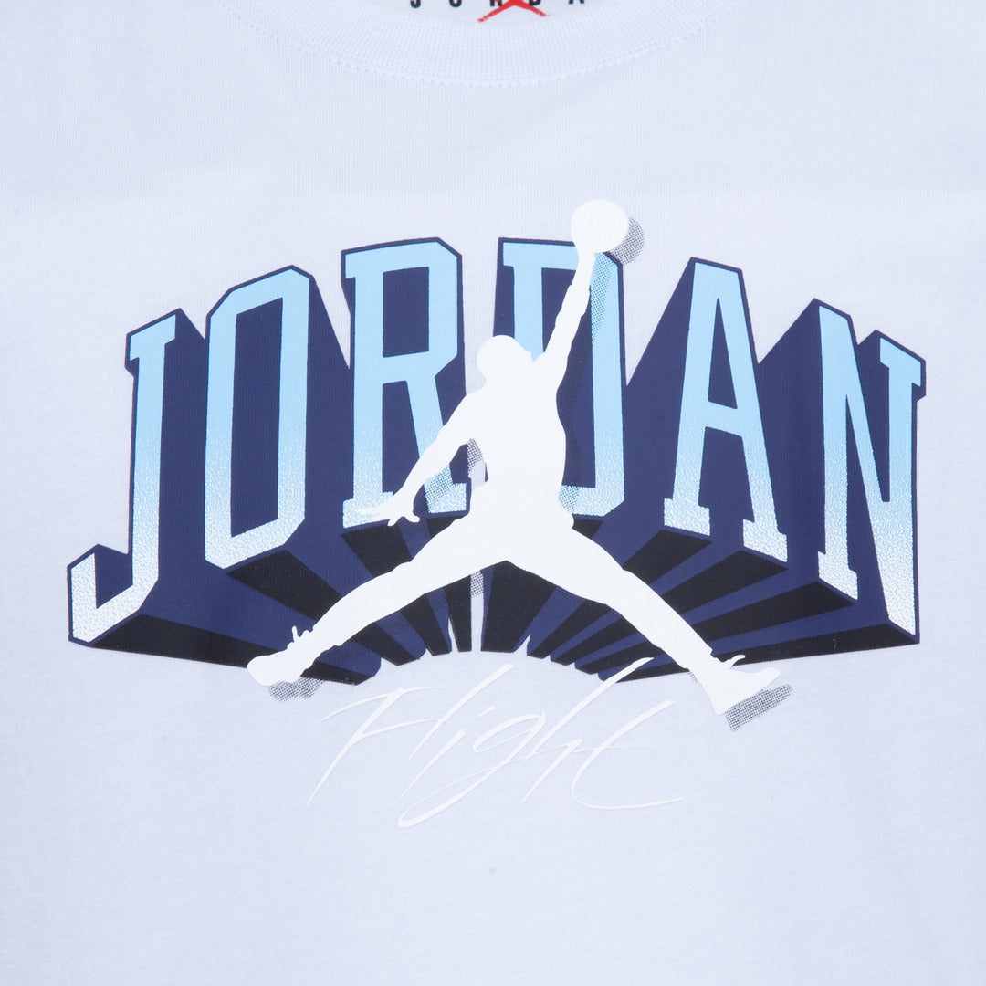 Jordan Girls Push Through Short Sleeve Tee Football Grey (Little Kids)