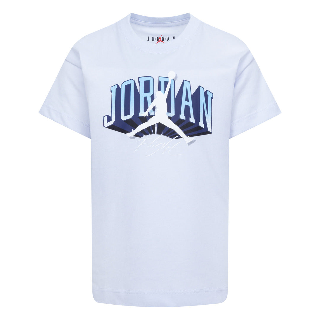 Jordan Girls Push Through Short Sleeve Tee Football Grey (Little Kids)