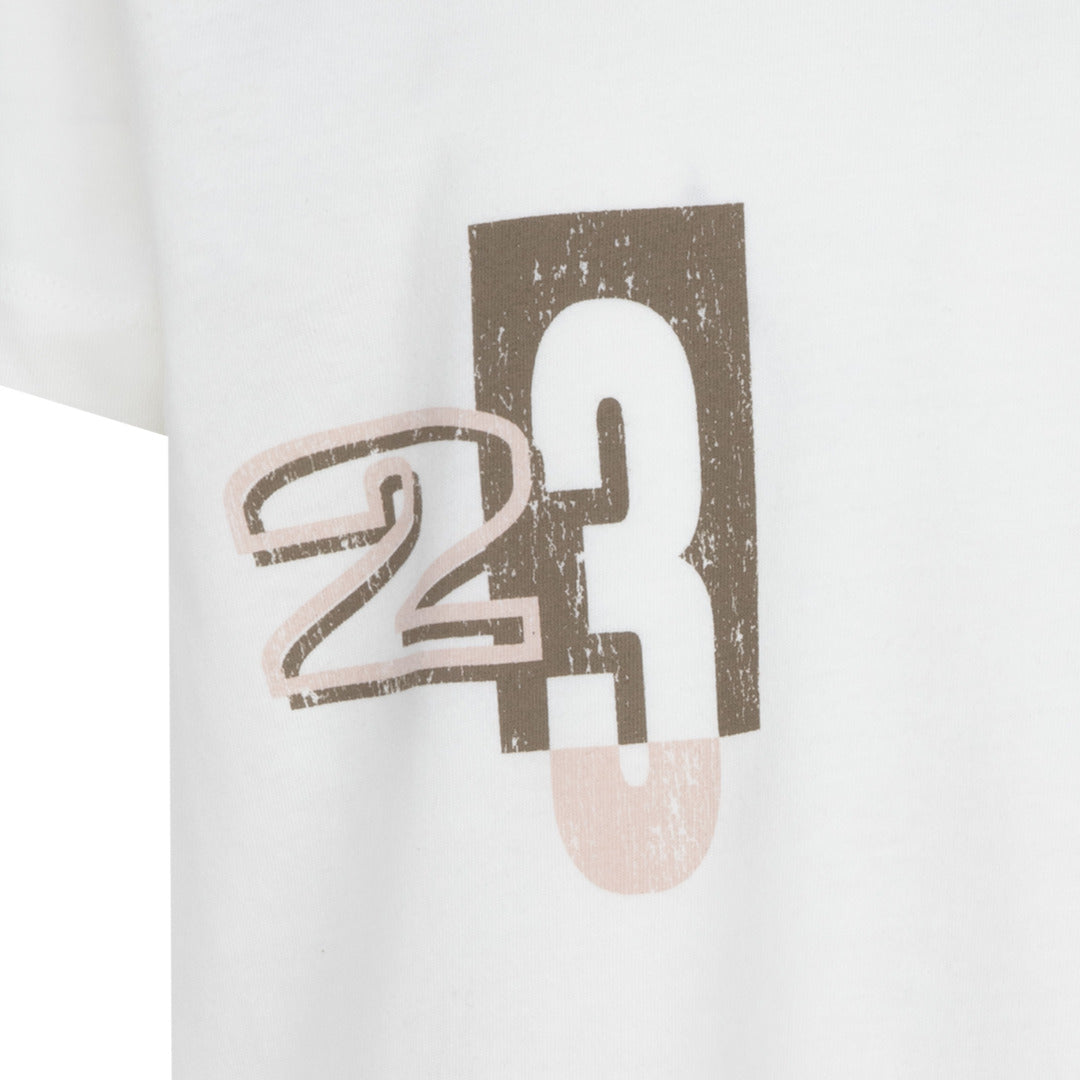 Jordan Girls 23 Spot Up Shooter Short Sleeve Tee Sail (Little Kids)