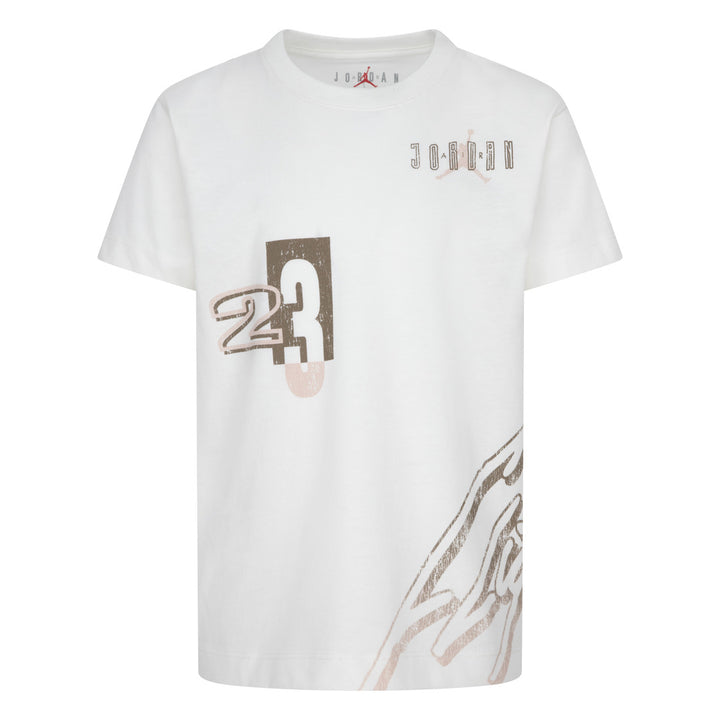 Jordan Girls 23 Spot Up Shooter Short Sleeve Tee Sail (Little Kids)