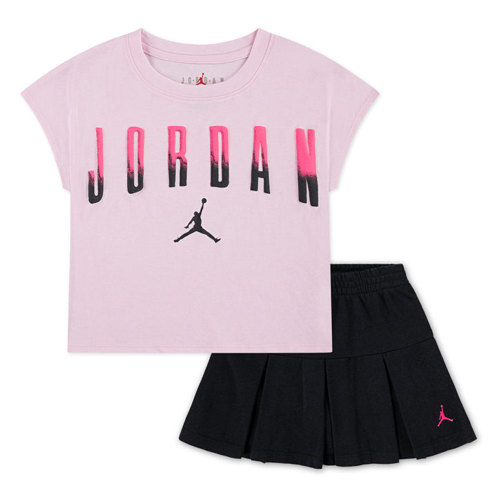 Jordan Pleated Shirt Set (Little Kids)