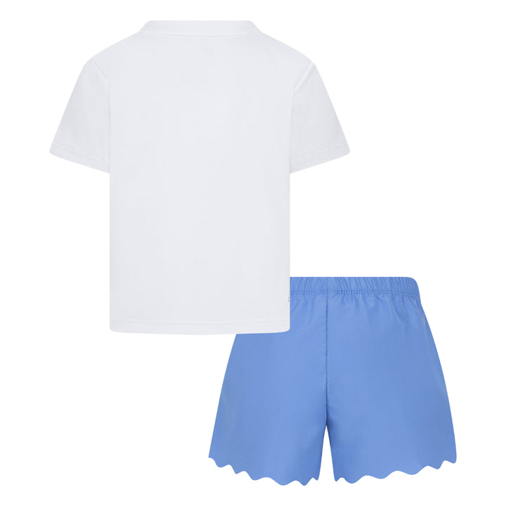 Nike Girls Swoosh Motion Wavy Shorts Set Psychic Blue (Little Kids)
