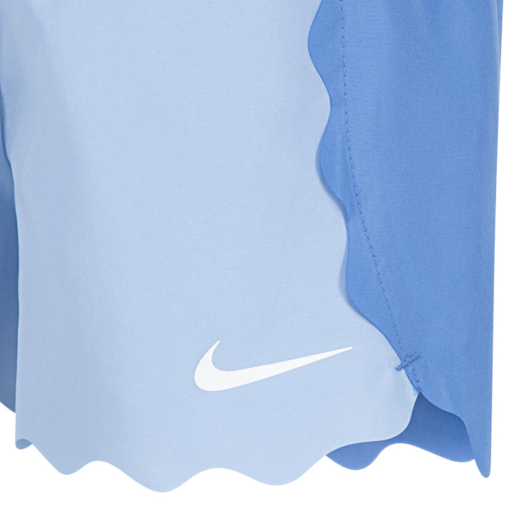 Nike Girls Swoosh Motion Wavy Shorts Set Psychic Blue (Little Kids)