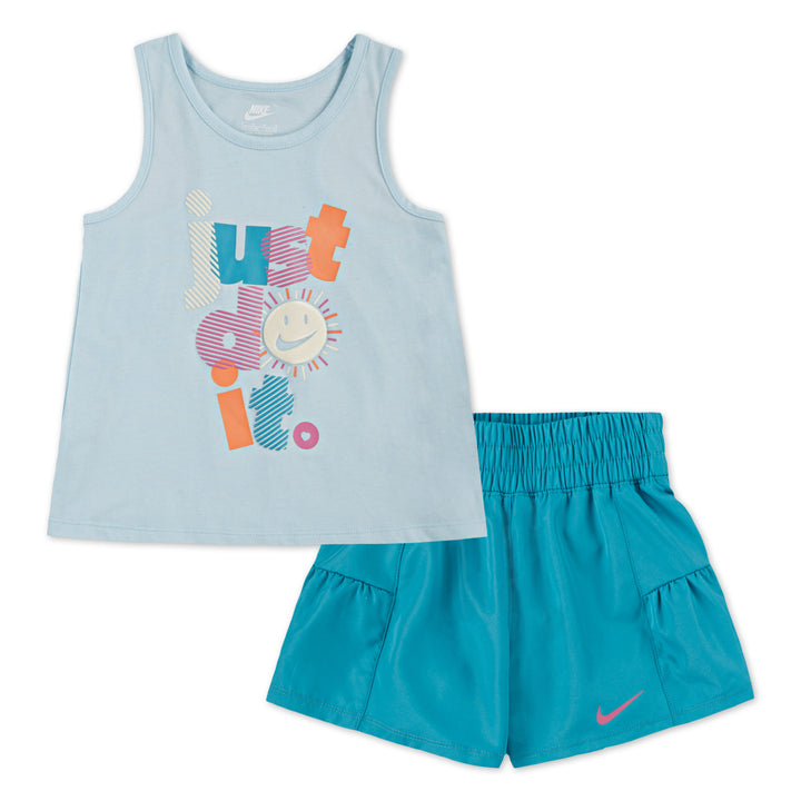 Nike Girls Sunny Swoosh Tank Short Dust Cactus (Little Kids)