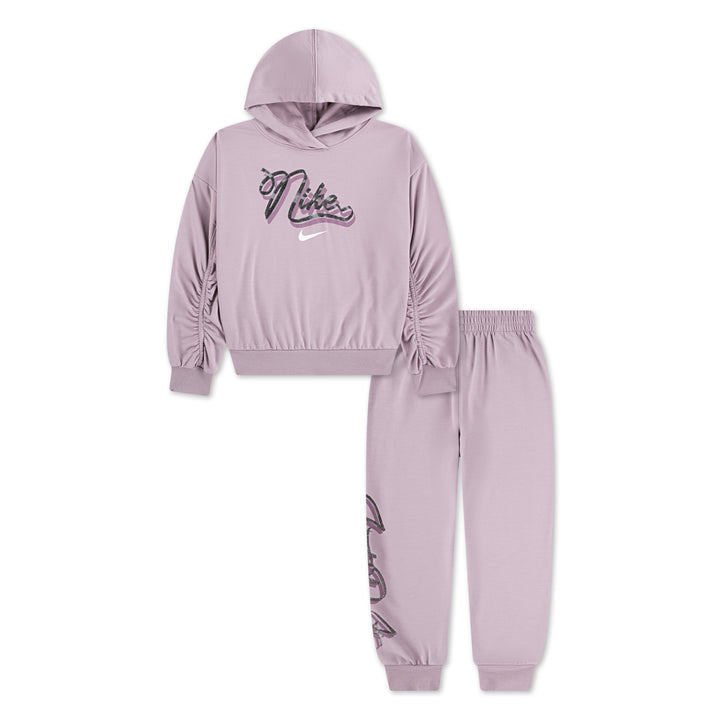 Nike Girls Swoosh On Pointe Jogger Set Plum Fog (Little Kids)