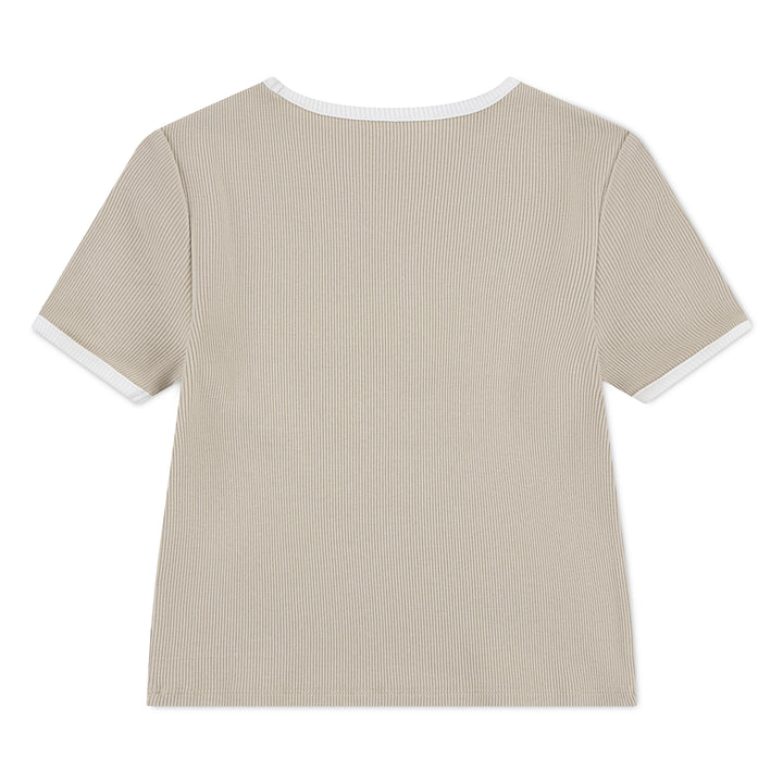 Jordan Girls Semi-Cropped Rib T-Shirt Sanddrift (Big Kids)