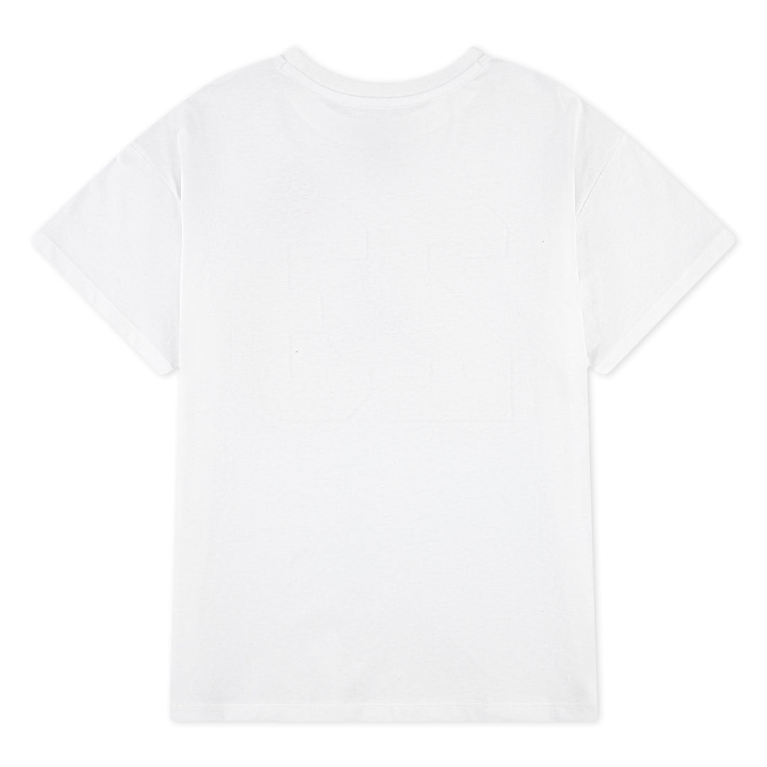 Jordan Girls Blue Jeans & Bling Short Sleeve T-Shirt White (Big Kids)