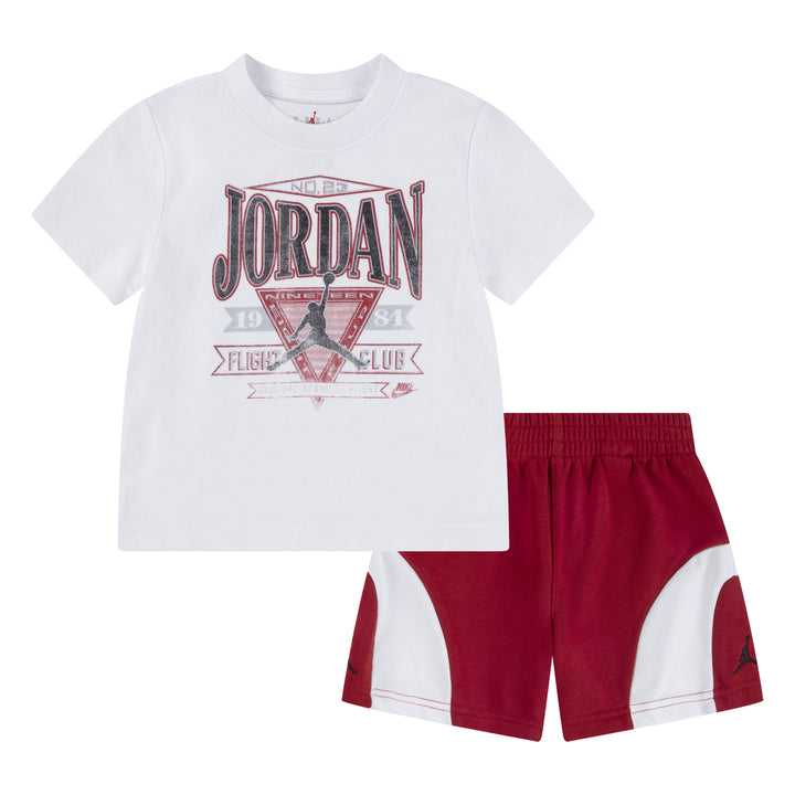 Jordan Boys Flight Club Era 2-Piece Shorts Set Gym Red (Toddlers)