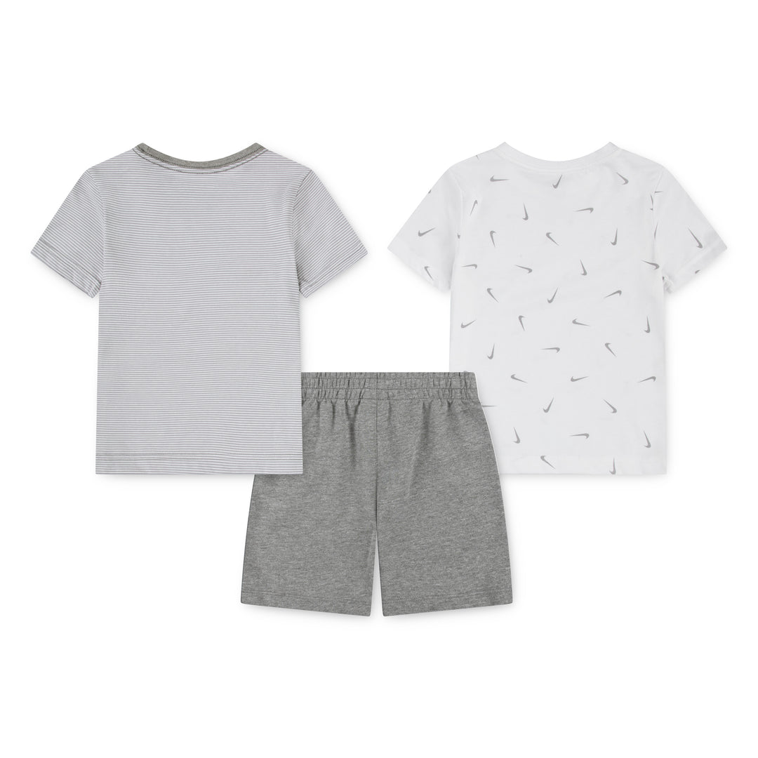Nike Essentials Baby Striped Swooshfetti Set Dark Grey Heather (Toddlers)
