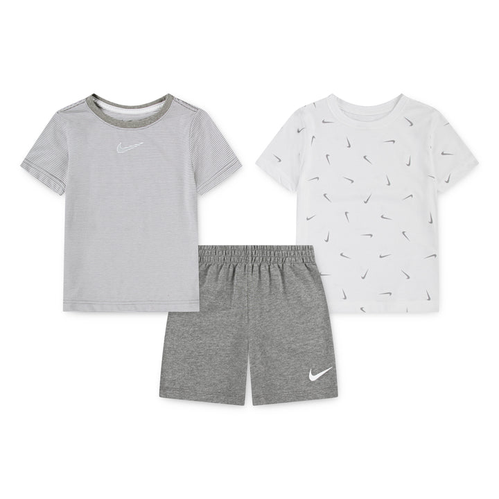Nike Essentials Baby Striped Swooshfetti Set Dark Grey Heather (Toddlers)