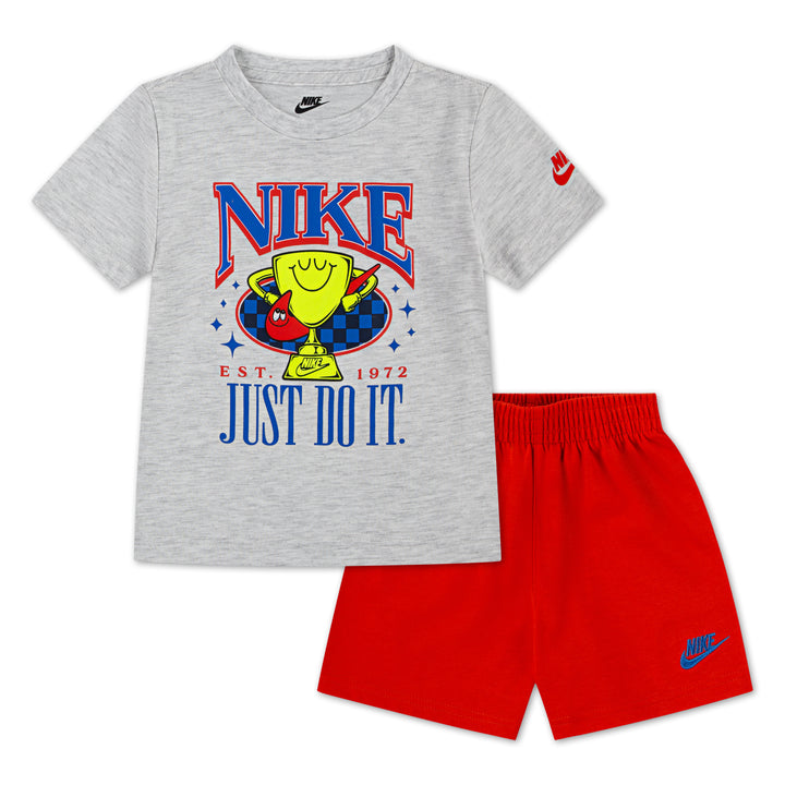 Nike Boys Sportswear AYG Jersey Shorts Set Picante Red (Toddlers)