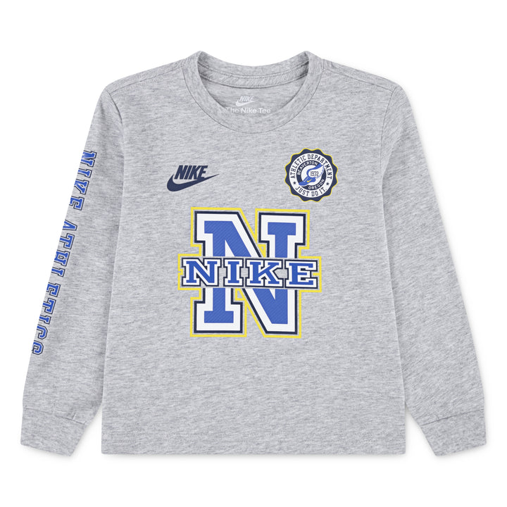 Nike Boys Athletics Long Sleeve T-Shirt Light Smoke Gray Heather (Toddlers)